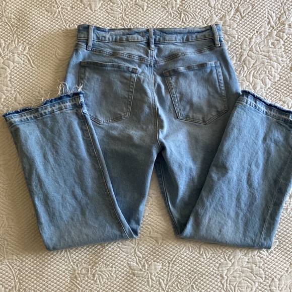 Loft Let Down Hem High Rise Kick Crop Jeans - Picture 9 of 10